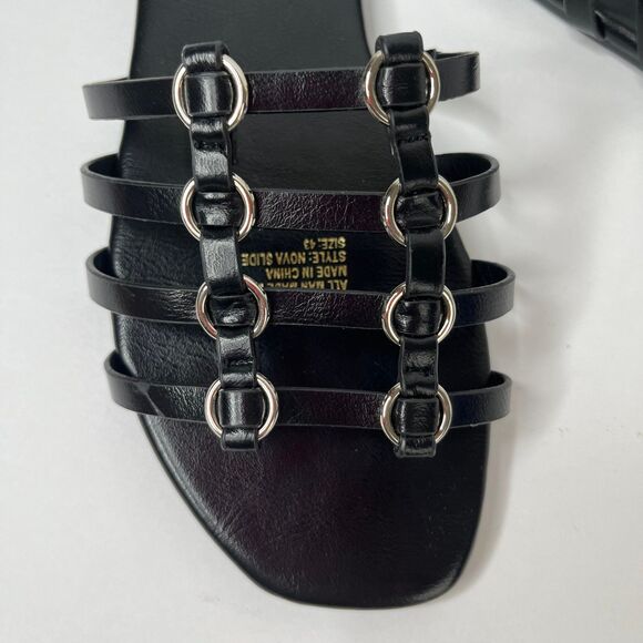 New Women’s Evans City Chic Black WIDE FIT Nova Slide Sandals Size 43 #360 - Picture 4 of 12